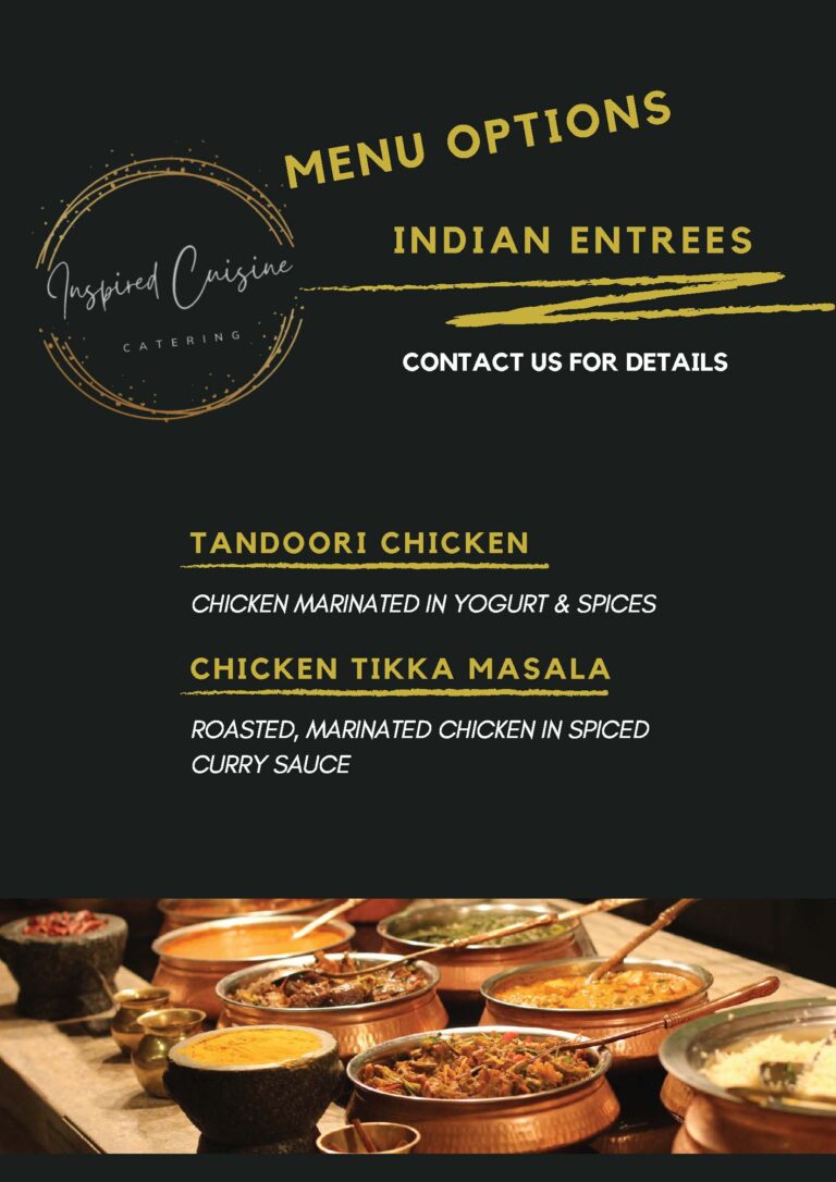 Indian Entrees Catering Menu